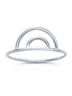 Cleo Solid Silver Toned Women's Double Arch Ring in Silver Size 8 - photo 1