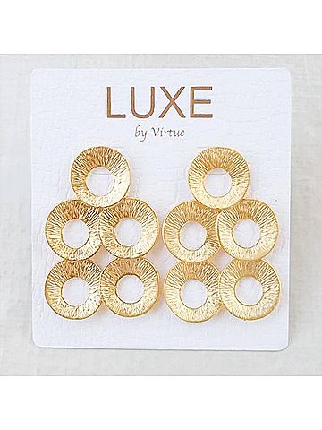 Virtue Women's Luxe The Astrid Earrings in Gold (view 2)