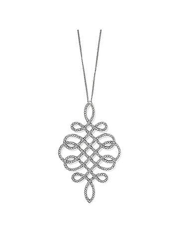 Brighton Women's Illumina Ribbon Statement Necklace in Silver (view 1)