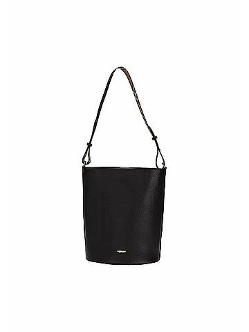 Burberry Women's Medium Leather Bucket Bag in Black (view 1)