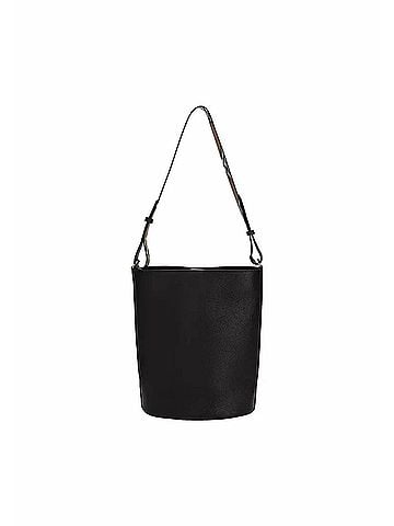 Burberry Women's Medium Leather Bucket Bag in Black (view 2)