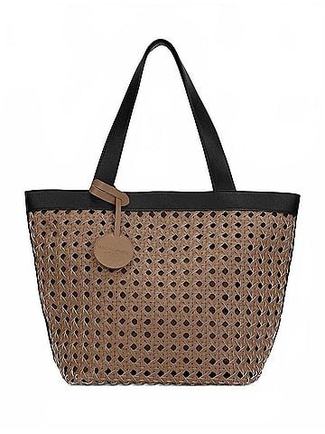 Ilse Jacobsen Women's Shopper Tote Bag in Mocca, Black (view 1)