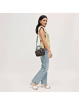 Urban Expressions Selena Straw Crossbody Bag in Chocolate (view 2)