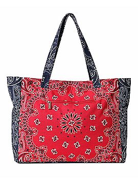 Haute Shore Women's Bailey Bandana Tote in Red/Navy (view 1)