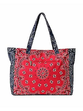 Haute Shore Women's Bailey Bandana Tote in Red/Navy (view 2)