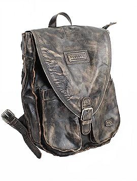 BED|STU Ranger Leather Backpack in Black Handwash (view 1)