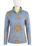 Gretchen Scott Designs Blue Half Zip Plume Pullover in Blue Size S - photo 1