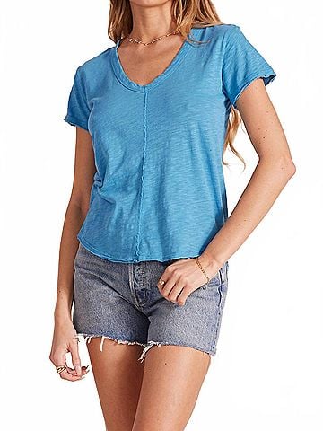 Bobi Center Seam Tee in Caribbean (view 2)