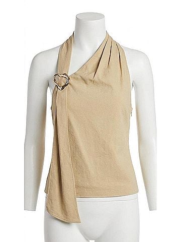Line & Dot Lelio Top in Tan (view 1)