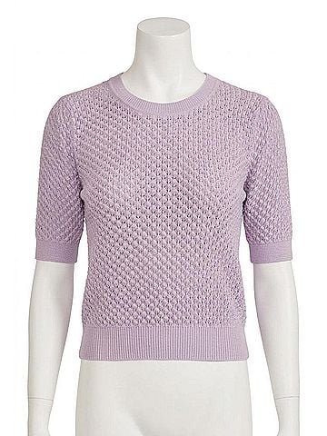 Lucy Paris Elise Knit Top in Lavender (view 1)