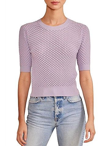 Lucy Paris Elise Knit Top in Lavender (view 2)