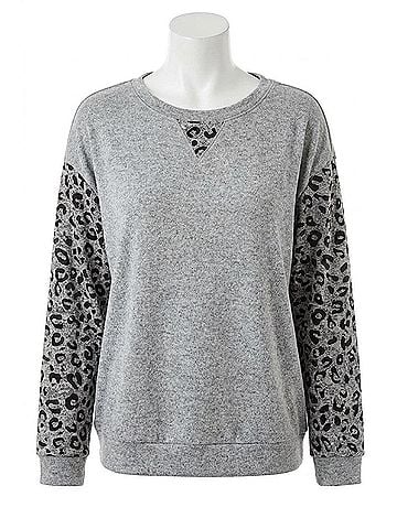 Kori America Roaring Good Time Sweater in Heather Grey (view 1)