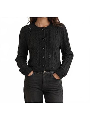 Drew Greenlee Cardigan in Black (view 2)