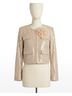 Self-Portrait Brown Champagne Sequin Jacket in Tan Size 8 - photo 1