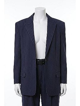 Line & Dot Margeaux Pinstripe Jacket in Navy/ White (view 1)