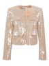 Self-Portrait Brown Champagne Sequin Jacket in Tan Size 8 - photo 6