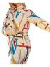 Dolcezza Brown Sherpa Monogram Coat in Multi Size XL - photo 3