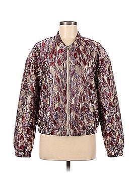 ESQUALO Metallic Bomber Jacket in Print (view 1)