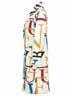 Dolcezza Brown Sherpa Monogram Coat in Multi Size XS - photo 5