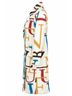 Dolcezza Brown Sherpa Monogram Coat in Multi Size M - photo 5
