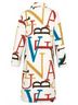 Dolcezza Brown Sherpa Monogram Coat in Multi Size M - photo 6