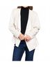 Paparazzi Solid Brown Faux Suede Drape Front Jacket in Bone Size XL - photo 2