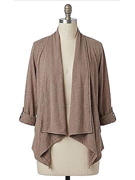 Bobi Draped Front Blazer in Hazelnut (view 1)