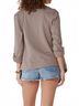 Bobi Solid Brown Draped Front Blazer in Hazelnut Size M - photo 3