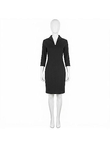 J'envie Women's Collared Essential Dress in Black (view 1)