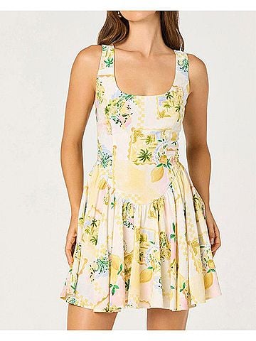 Astr Reina Dress in Yellow (view 2)