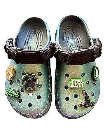 Crocs Wicked Elphaba Green Metallic Mule/Clog (view 1)