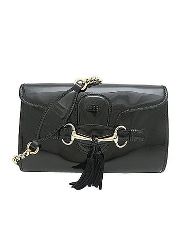 Gucci Gucci Emilie Che Shoulder Bag for Women, 283063, Patent Leather, Black (view 1)