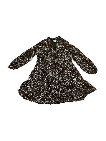 CeCe Long Sleeve Abstract Animal Print Tiered Babydoll Casual Dress (view 1)