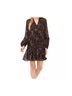 CeCe Animal Print Black Brown Pink Casual Dress Size S - photo 4