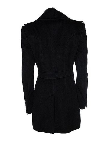 Burberry Burberry, black wool trench coat (view 2)