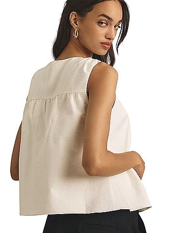 Anthropologie Mare Mare Shirred Swing Tank Sleeveless T-Shirt (view 2)