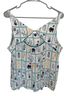 Maeve Floral Animal Print Multi Color Sleeveless Top Size L - photo 2