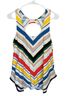 Deletta 100% Cotton Stripes Multi Color Sleeveless Top Size L - photo 1
