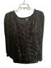 Connected Apparel Print Black Gold Short Sleeve Blouse Size 4X - photo 1