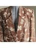 Alfred Dunner 100% Polyester Floral Brown Ivory Blazer Size 14 - photo 4