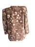Alfred Dunner 100% Polyester Floral Brown Ivory Blazer Size 14 - photo 2