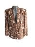 Alfred Dunner 100% Polyester Floral Brown Ivory Blazer Size 14 - photo 1