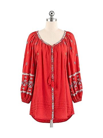 Sundance Boho Embroidered Tunic Mini Casual Dress (view 1)