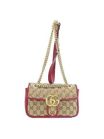 Gucci Gucci 446744 GG Marmont Shoulder Bag Canvas/Calfskin Women's GUCCI (view 1)