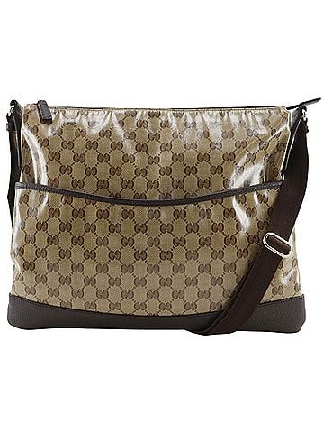 Gucci Gucci GG Crystal Shoulder Bag 374411 PVC Brown A4 crystal Unisex (view 1)
