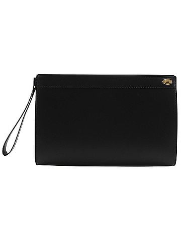 Dunhill Dunhill Leather Second Bag, Black, A5 Size, Men's (view 1)