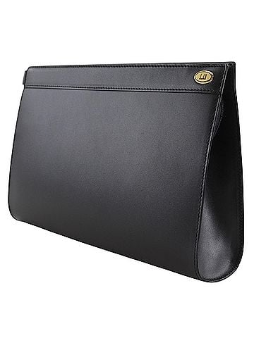 Dunhill Dunhill Leather Second Bag, Black, A5 Size, Men's (view 2)