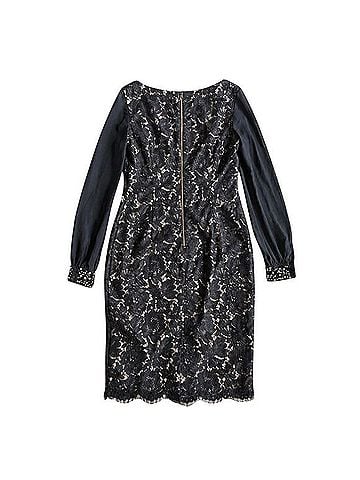 Eliza J Sheer Lace Cocktail Sheath Dress Cocktail Dress (view 2)