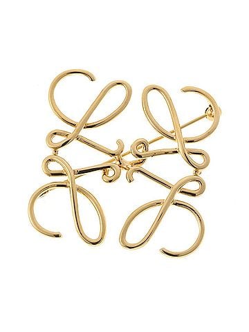 Loewe Loewe Anagram Brooch 111.25.020, Metal, Gold (view 1)