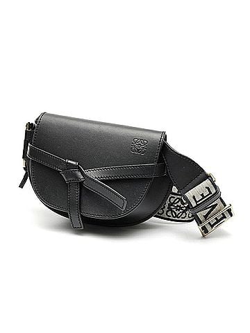 Loewe Loewe Gate Dual Mini Shoulder Bag, Leather, Black (view 1)